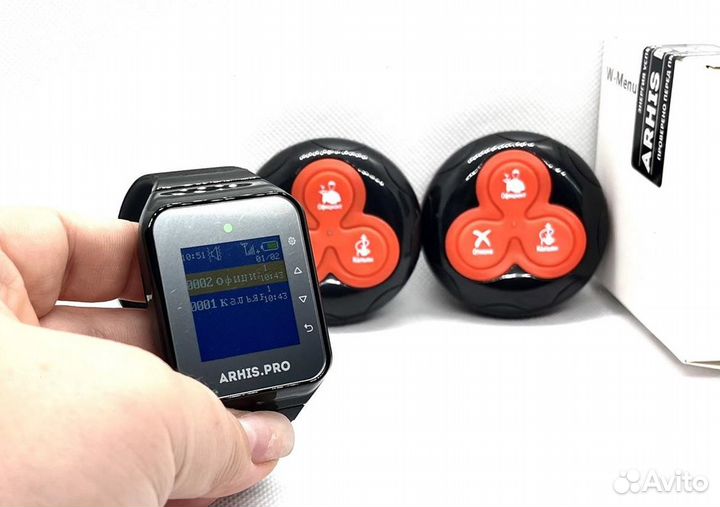 Система вызова официанта кнопка вызова и часы