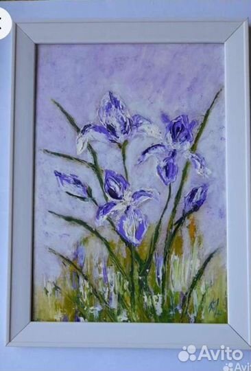 Ирисы Картина маслом 