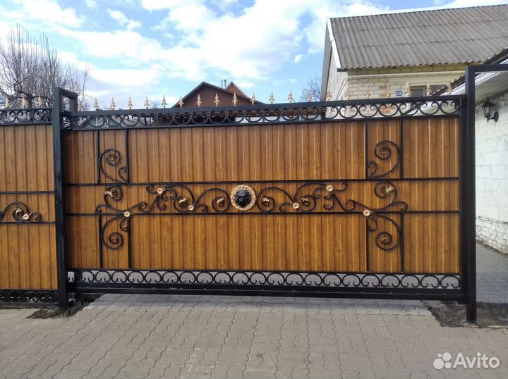 Откатные ворота под ключ с доставкой и установкой