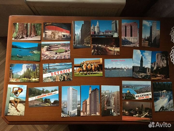 Открытки 50х годов США, Франция, Лондон, Ленинград