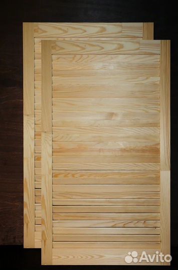Дверка жалюзийная 1 шт 993x594 мм из сосны Экстра