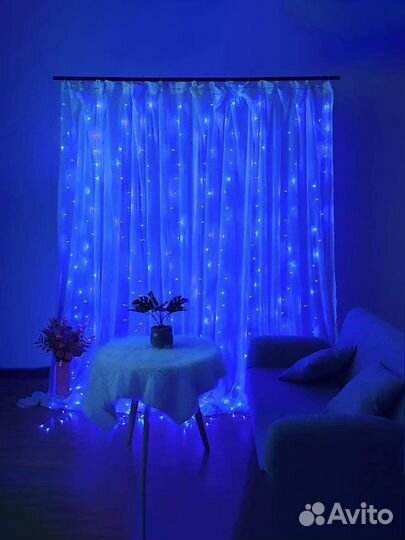Новогодняя гирлянда штора оптом