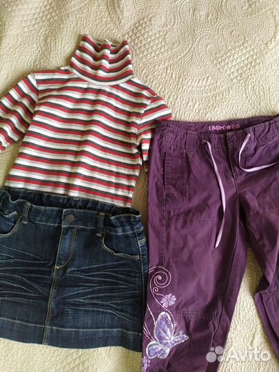Вещи джинса трикотаж девочке 134