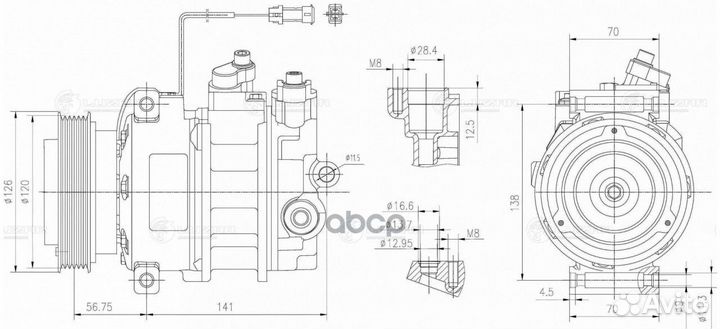 Lcac 1808 Компрессор кондиционера audi A4/A6/A8