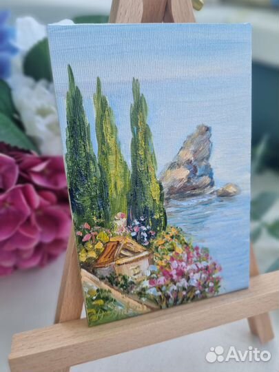 Крым Гурзуф картина маслом Крымский пейзаж