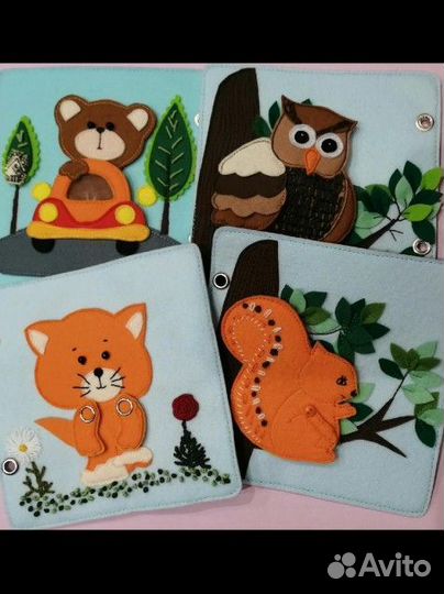 Развивающая книга из фетра