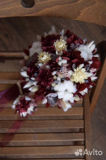 Свадебный букет из сухоцветов