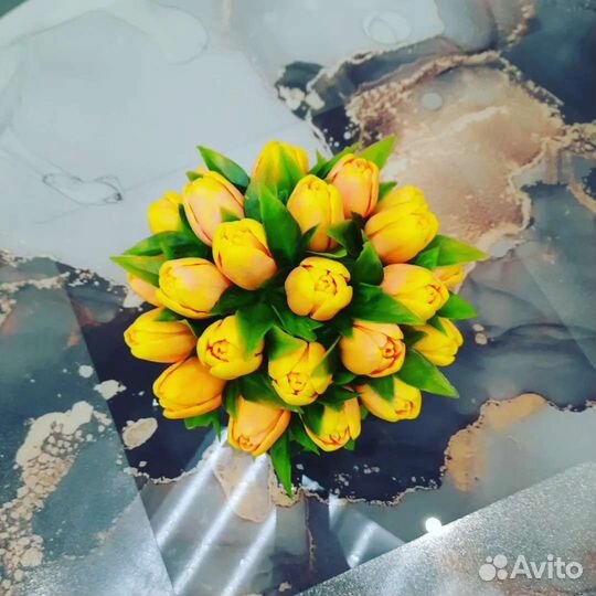 Букет тюльпанов из мыла