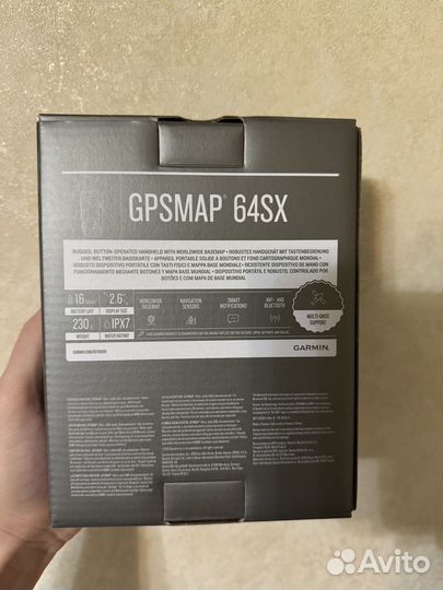 Навигатор Garmin gpsmap 64SX c картой РФ