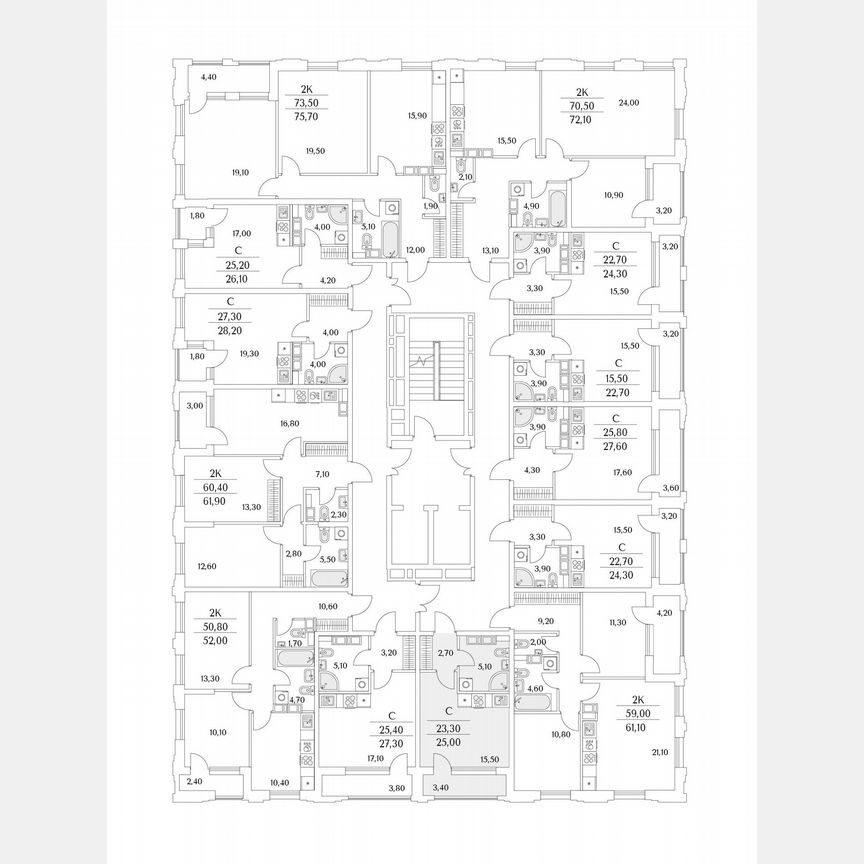 Квартира-студия, 47,8 м², 10/13 эт.