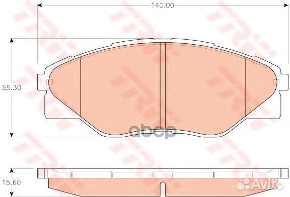 GDB3532 Колодки тормозные toyota hilux 08- пере