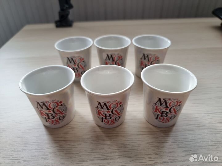 Стопки СССР фаянсовые Олимпиада-80