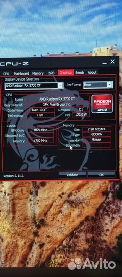 Видеокарта Rx 5700 xt 8gb