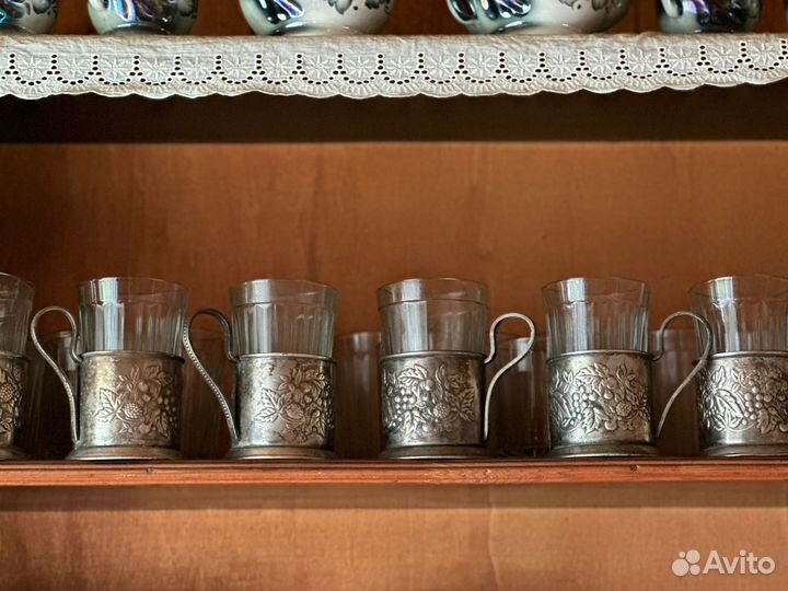 Винтажные подстаканники 6 комплект