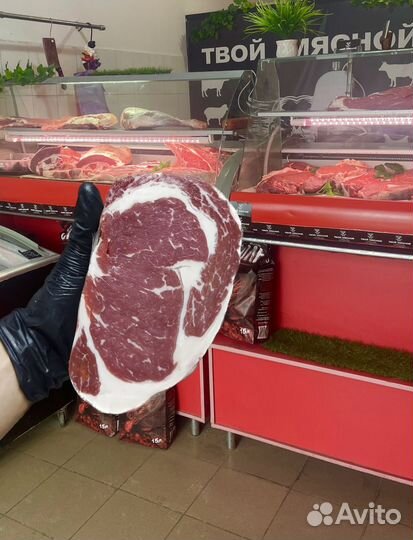 Мраморная говядина, стейки, рибай