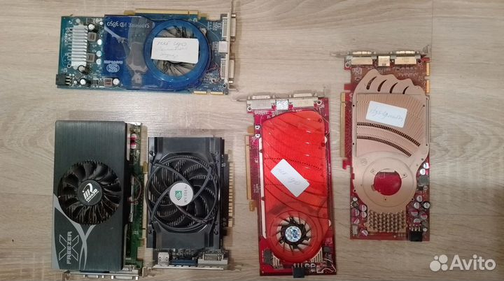 Неисправные видеокарты PCI-E, 19 шт