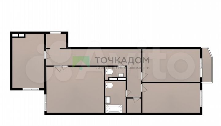3-к. квартира, 110 м², 3/4 эт.