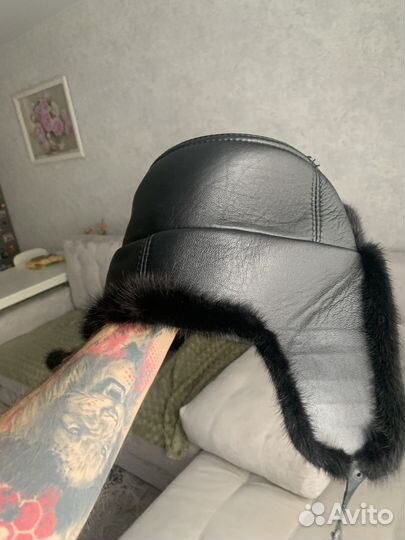 Шапка ушанка норковая мужская