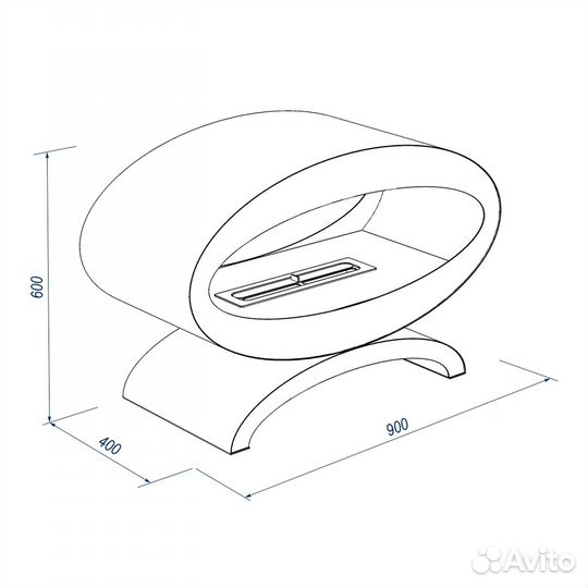 Биокамин Royal Thermo rtbfp-F900E Ellipse