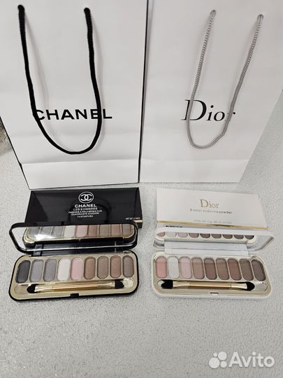 Тени от Dior и палетка от Chanel тени Шанель и Д