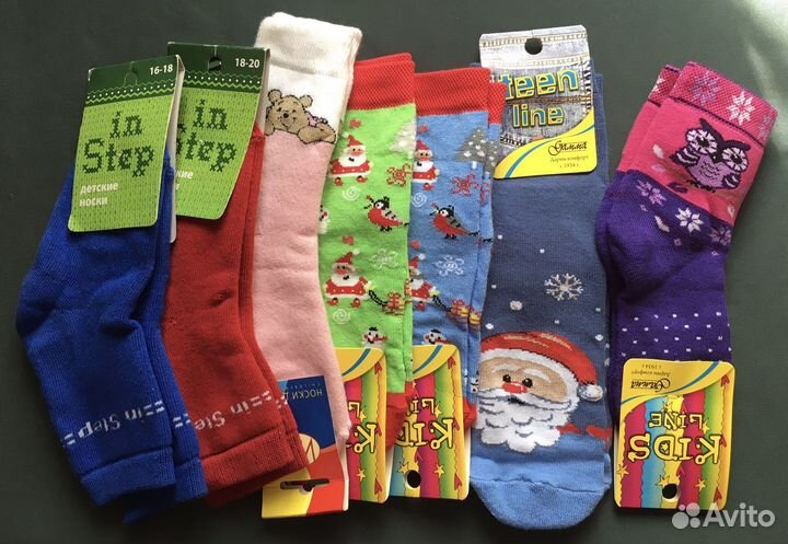 Носки дет махровые и тонкие