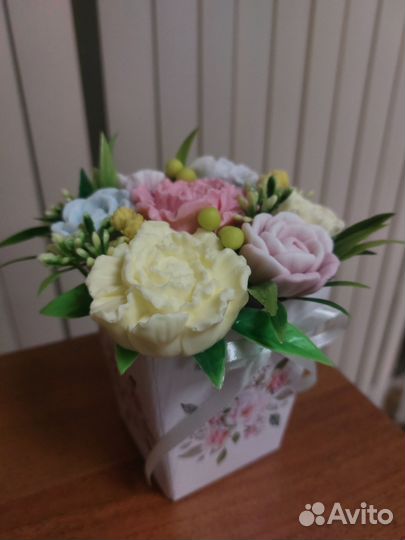 Мыльные букеты ручной работы