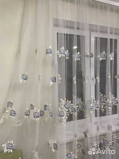 Тюль производства Турция. Очень красивая вышивка