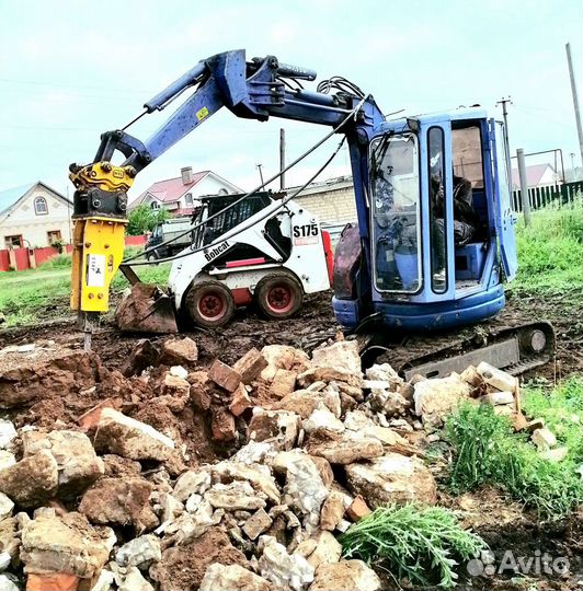 Мини экскаватор /гидромолот/ бур