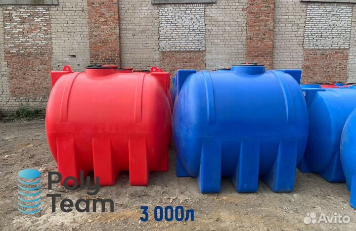 Емкости для воды вертикальные 1000 л, 2000 л, 3000