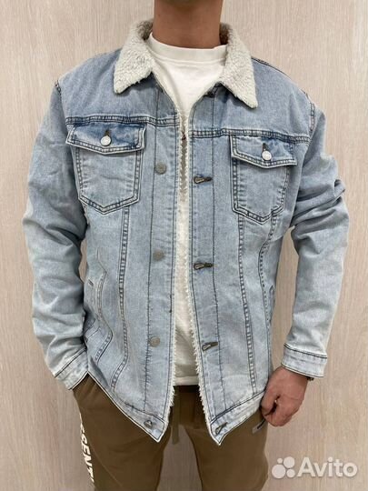 Джинсовая куртка с натуральным мехом