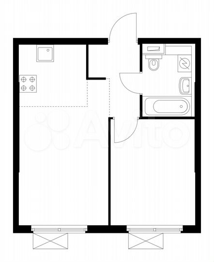 2-к. квартира, 36,1 м², 5/17 эт.