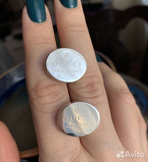 Запонки gucci серебро