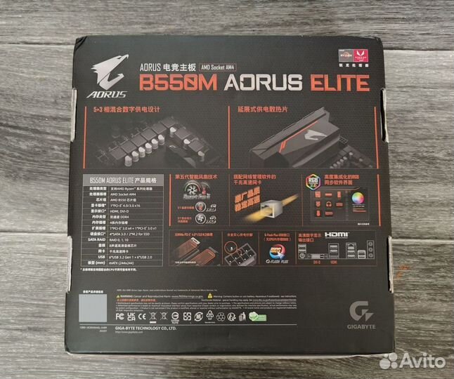 Материнская плата Gigabyte Aorus Elite B550m (нов)