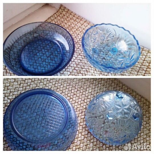 Вазы Конфетницы Цветное Стекло СССР