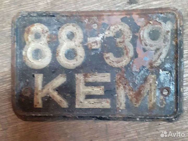 Номер чёрный мотоцикл