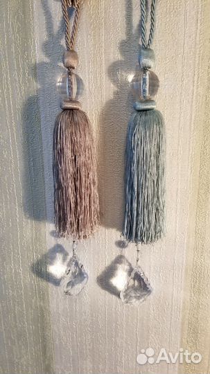 Кисти с хрустальными подвесками -подхваты для штор