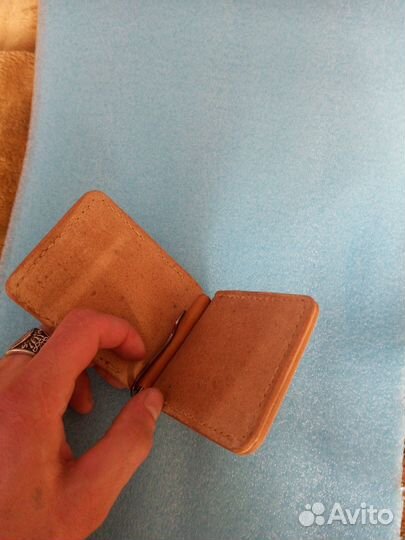 Зажим для денег из натуральной кожи