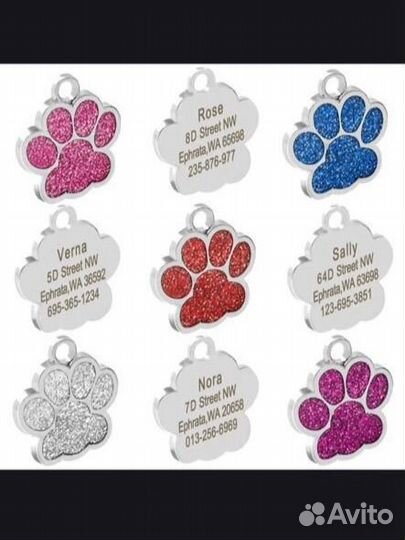 Жетон адресник для животных с гравировкой