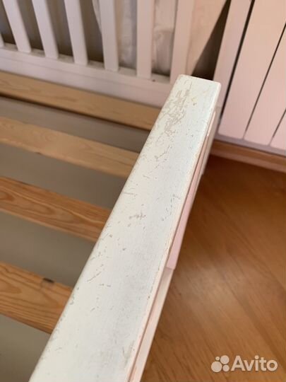 Детская кровать домик, 80*160, белая, эмаль