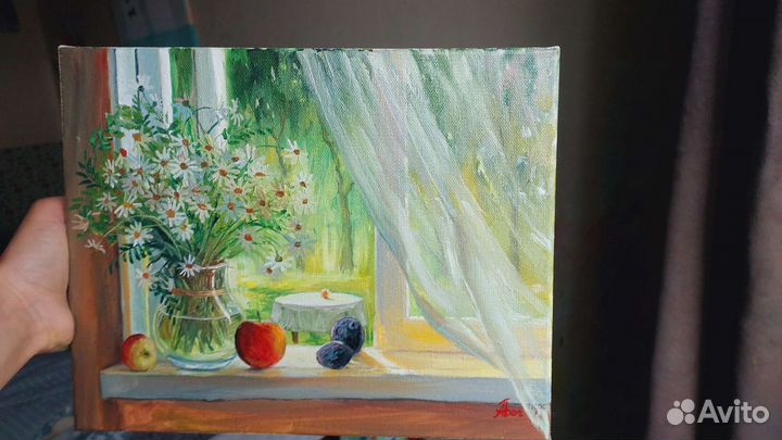 Картина маслом цветы