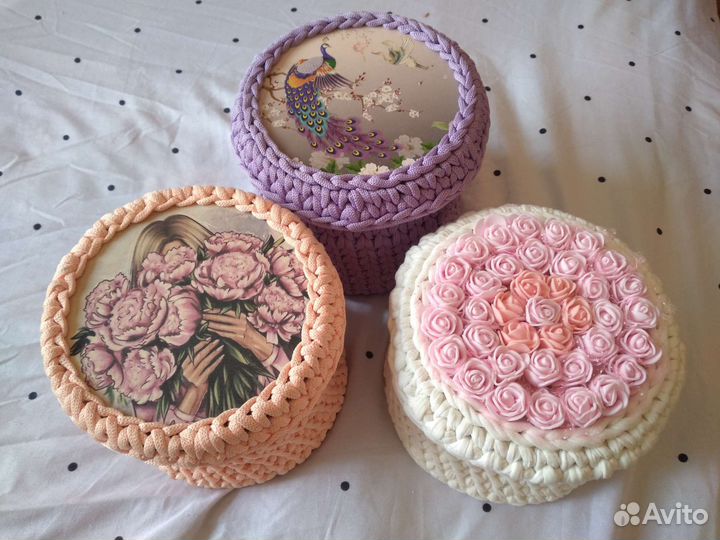 Корзина вязаная