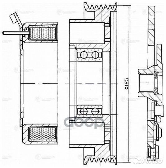 Муфта эл/магн. компрессора кондиц. для а/м Rena