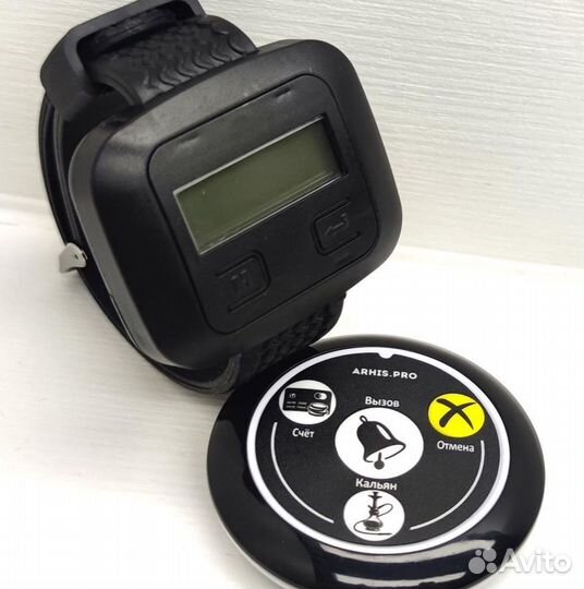 Кнопка вызова официанта, персонала с часами Эконом