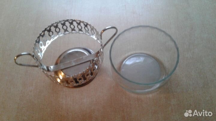 Набор подстаканников с сахарницей
