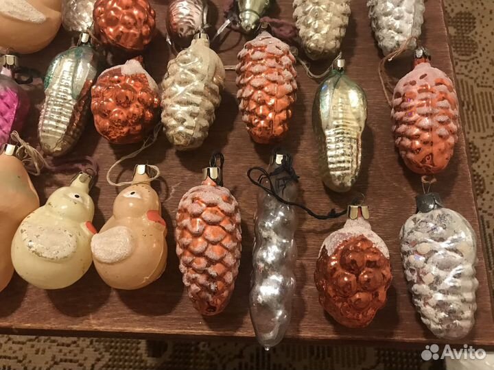 Елочные игрушки, шары, большие старинные и редкие