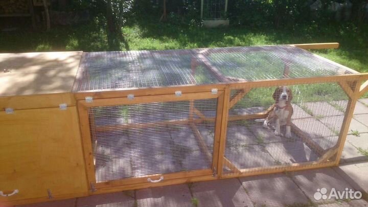 Мини курятник с выгулом для птенцов домашней птицы