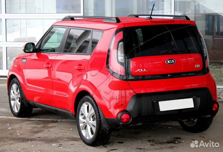 Рейлинги продольные на крышу Kia soul 2013- черный