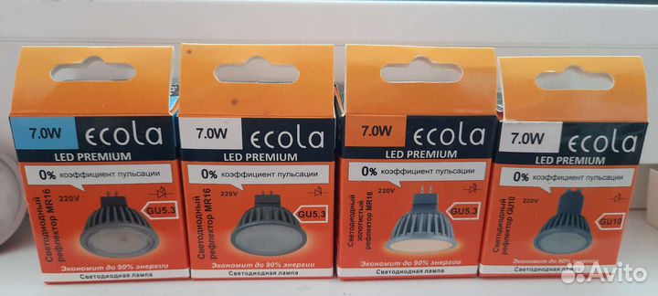 Лампы LED GU 5.3 GU10 Ecola