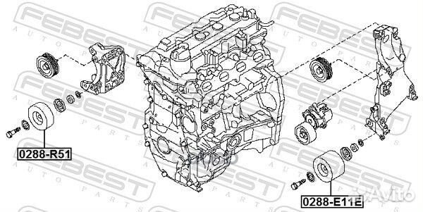 Ролик обводной ремня но Nissan Navara/Pathfinder