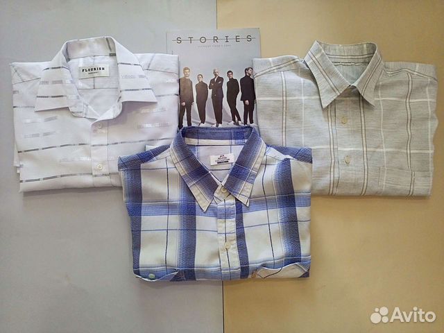 Рубашка мужская с коротким рукавом 46 48 хлопок объявление продам